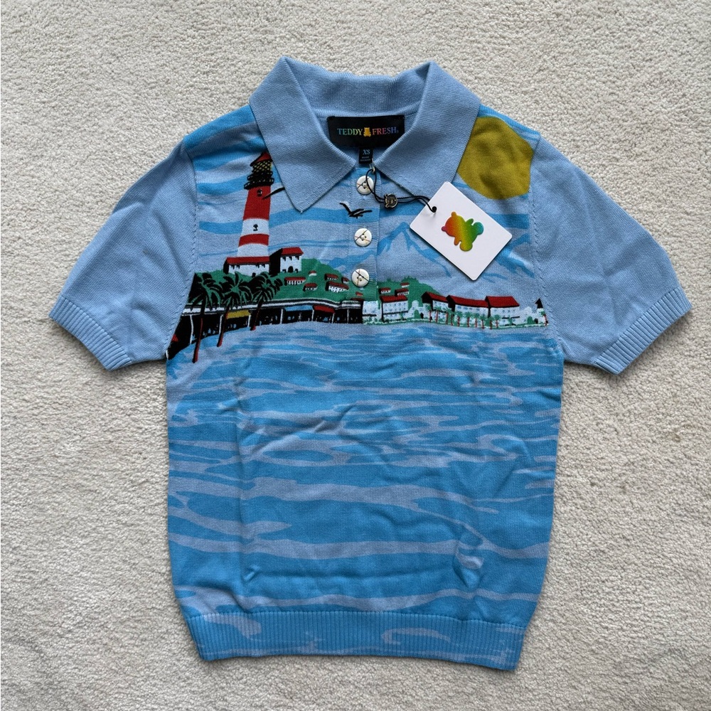 TEDDY FRESH Women’s Lighthouse Polo size XS.
